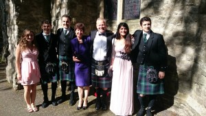 Meghan Davis, a BNS major, attended a wedding in Glasgow while on co-op.
