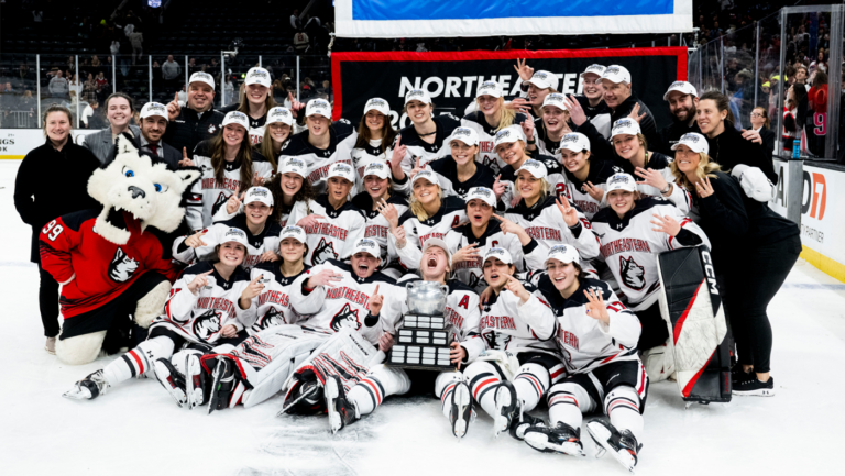Huskies celebrate third straight Women’s Beanpot title, 20th overall before record TD Garden crowd