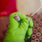 photo of lab test tubes being labeled