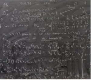 photo of blackboard with physics numbers 