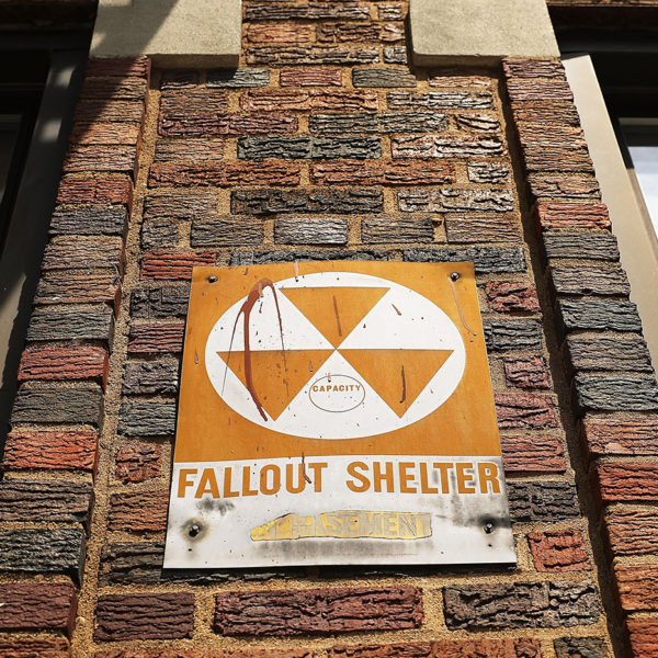 Nuclear fallout shelter sign