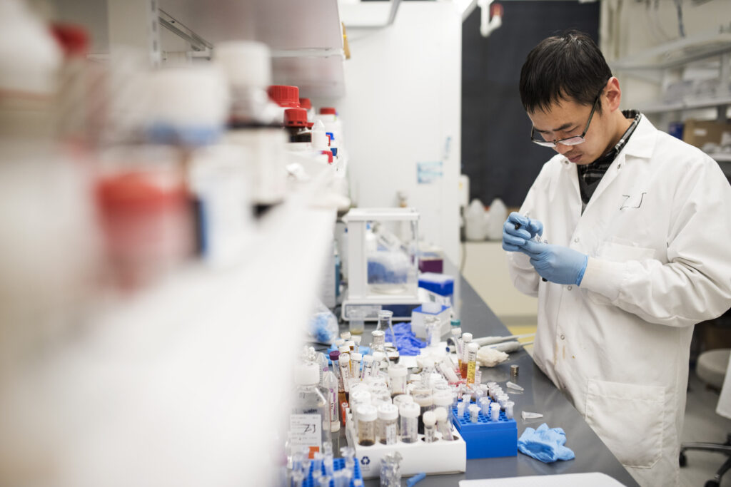 Scientist working in a lab