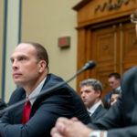 Ryan Graves, Americans for Safe Aerospace Executive Director, from left, U.S. Air Force (Ret.) Maj. David Grusch, and U.S. Navy (Ret.) Cmdr. David Fravor, testify before a House Oversight and Accountability subcommittee hearing on UFOs, Wednesday, July 26, 2023, on Capitol Hill in Washington.