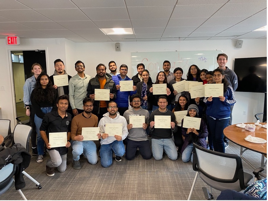 A group of students at the Graduate Leadership Institute. 